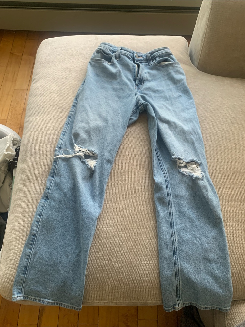 Hollister Light Blue Distressed Flare Jeans